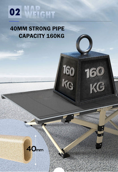Portable Stretcher Bed - Single Foldable grey - DELIVERY ONLY