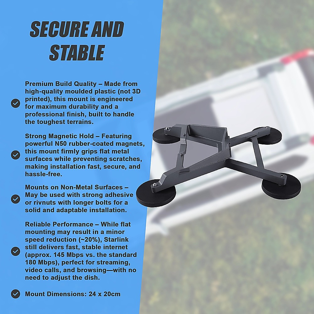 Flat Magnet Mount Starlink Mini Compatible-DELIVERY ONLY