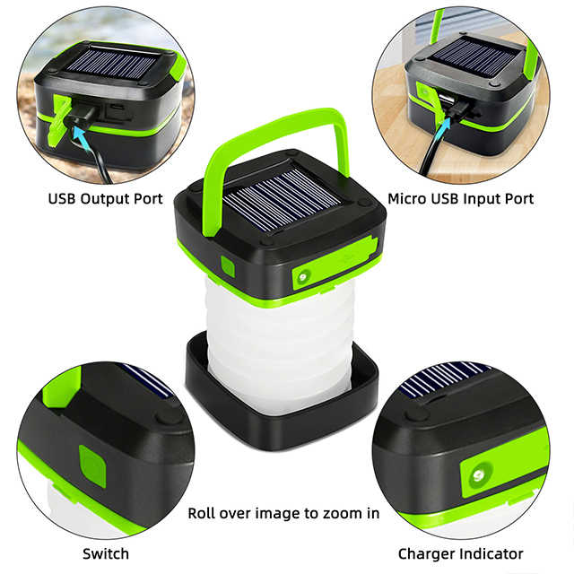 Collapsible Portable Solar LED Camping Lantern -DELIVERY ONLY
