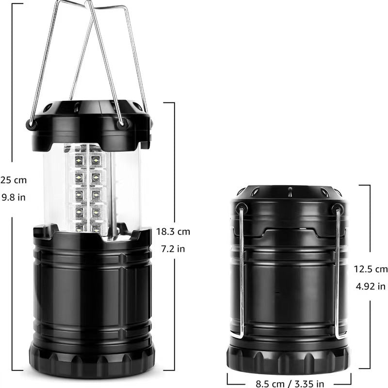 2-Pack LED Portable Handheld Collapsible Camping Lantern - DELIVERY ONLY