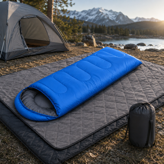 2-in-1 Winter Camping Warmth Kit with Carry Bag BLUE - DELIVERY ONLY