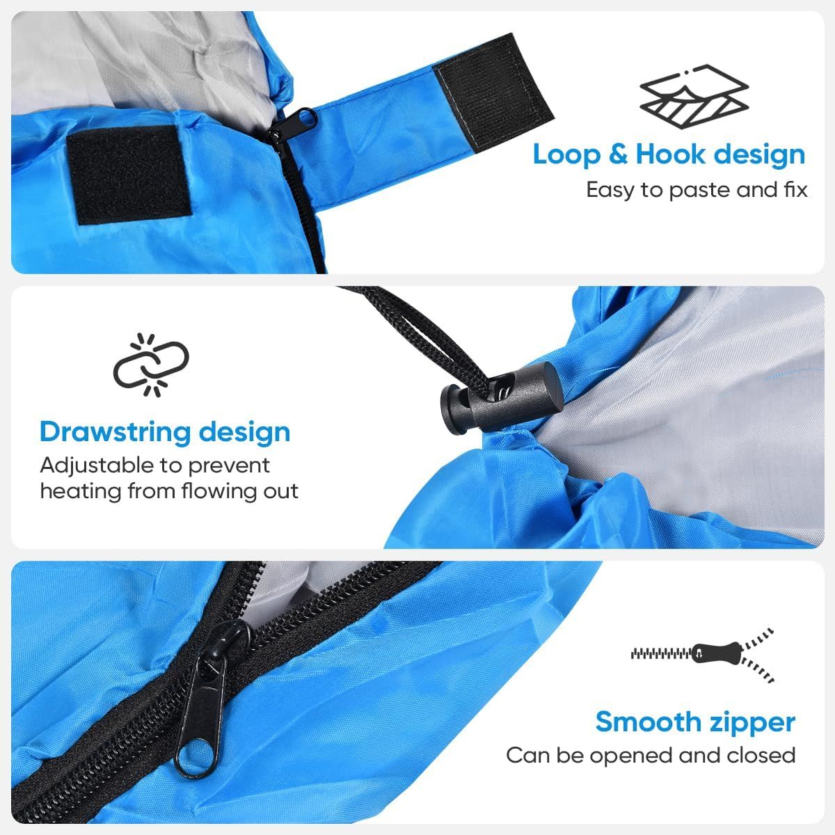 2-in-1 Winter Camping Warmth Kit with Carry Bag BLUE - DELIVERY ONLY