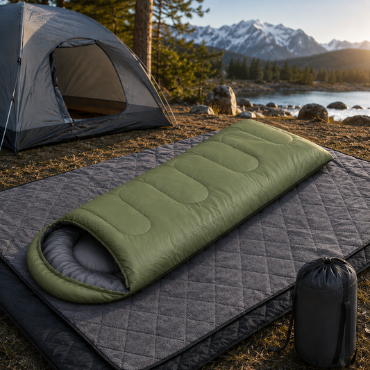 2-in-1 Winter Camping Warmth Kit with Carry Bag: GREEN - DELIVERY ONLY