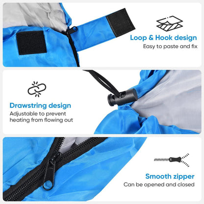 2-in-1 Winter Camping Warmth Kit with Carry Bag:  NAVY - DELIVERY ONLY