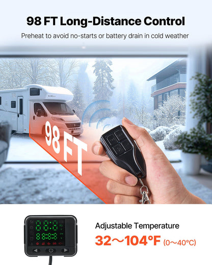 Portable Diesel Air Heater, 8 kW DC12-24V-DELIVERY ONLY