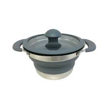 Collapsible Grey Saucepan 1.0L