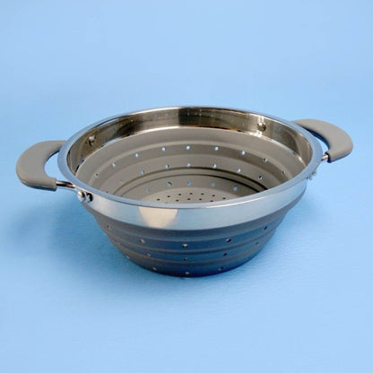 Collapsible Cookware - GREY DOUBLE HANDLE COLANDER