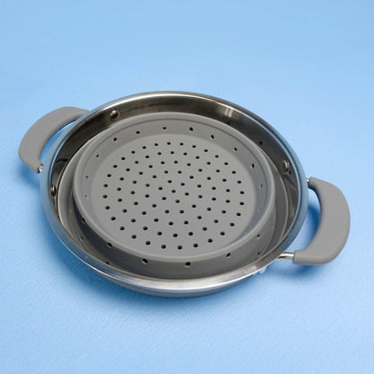 Collapsible Cookware - GREY DOUBLE HANDLE COLANDER