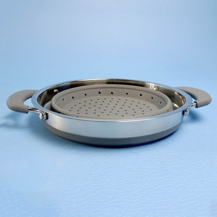 Collapsible Cookware - GREY DOUBLE HANDLE COLANDER