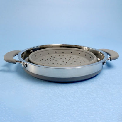 Collapsible Cookware - GREY DOUBLE HANDLE COLANDER