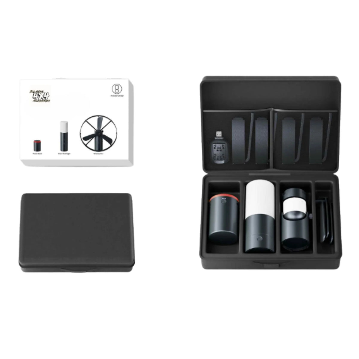 Portable Fan, Powerbank, Camp Light & Mozzie Repellent