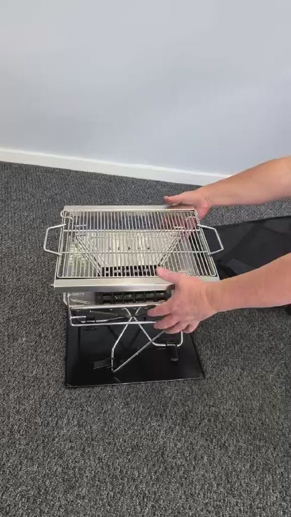Stainless Steel Folding BBQ Stove, fire pit with adjustable height