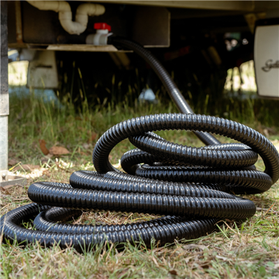 Sullage Grey Water Hose - SMOOTH BORE - 10m COIL, 25mm Dia